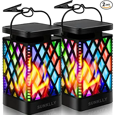 Solar Lanterns-Sunklly Hanging solar lights colour changing