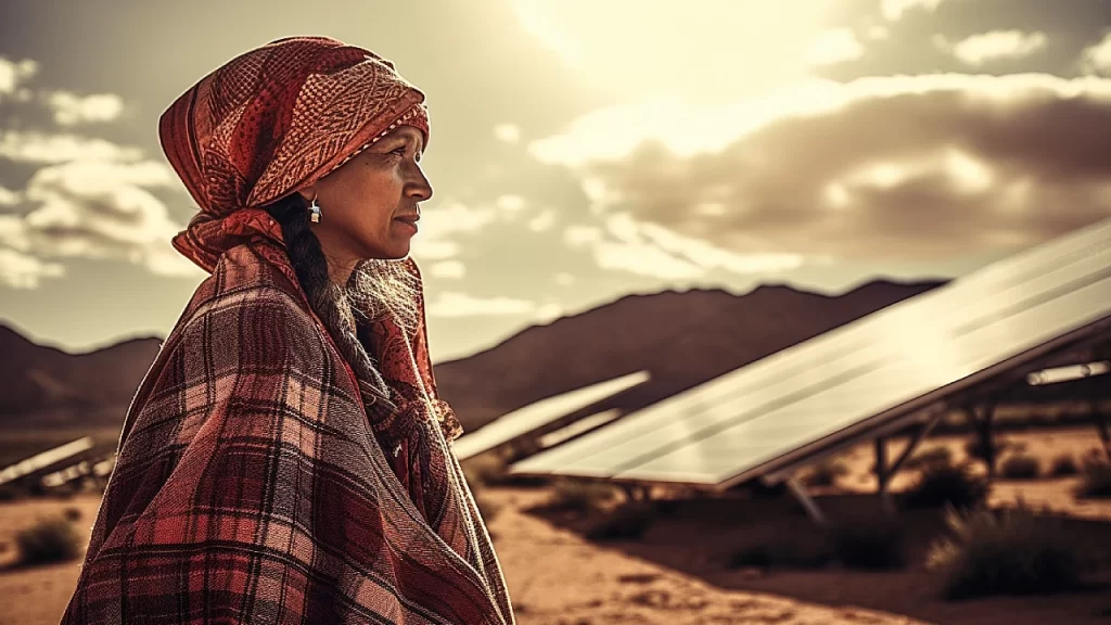 Navajo lady in the desert