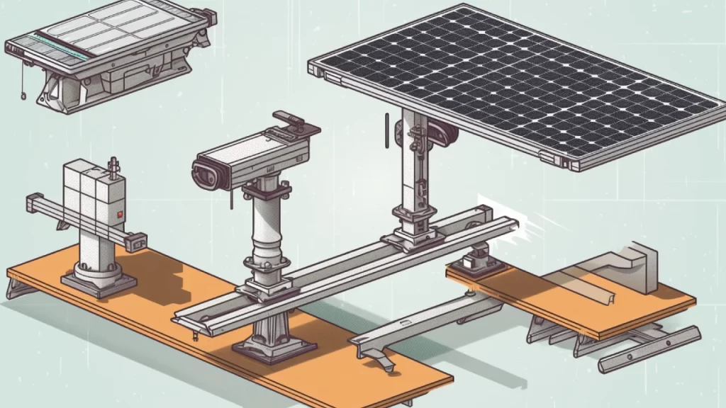 Different parts of a solar panel system