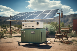 Solar generator in the desert